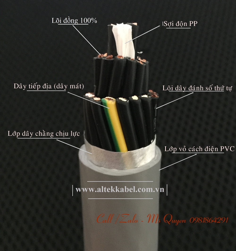 Cáp điều khiển Altek Kabel tiết diện 1.5 mm2 sẵn hàng có CO, CQ đầy đủ